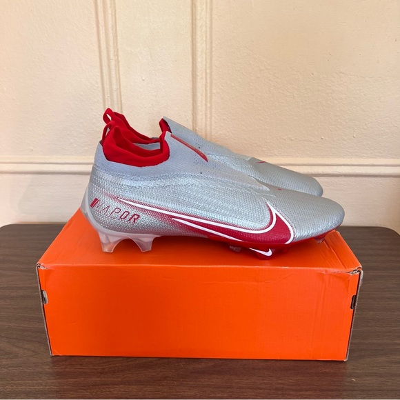 Nike Vapor Edge Elite 360 Flyknit Red Football Cleats - Picture 4 of 6